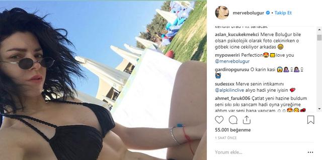 Merve Boluğur bikinili fotoğrafını paylaştı, pişman ettiler! 7