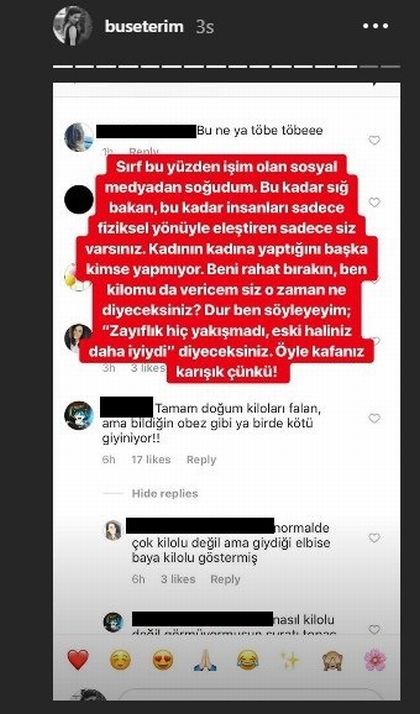 Buse Terim, kendisine 'ayı' diyen takipçisine fena ayar verdi! 12