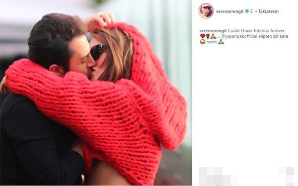 Seren Serengil ile Yaşar İpek'in öpüşme pozu instagram'da 7