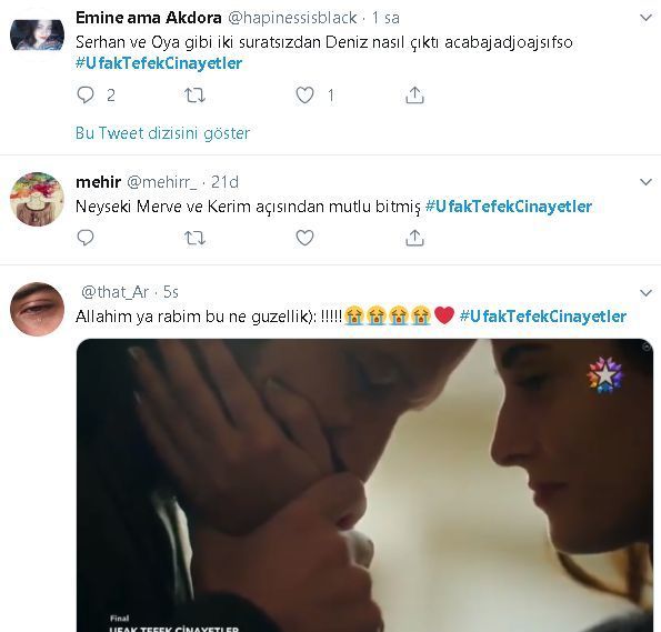 Ufak Tefek Cinayetler bitti ama tartışma bitmedi! Neler neler söylediler! 34