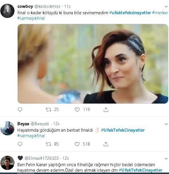 Ufak Tefek Cinayetler bitti ama tartışma bitmedi! Neler neler söylediler! 35