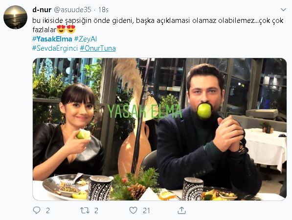 Sevda Erginci ve Onur Tuna, Yasak Elma'yı yeyip bir de poz verdiler! 13