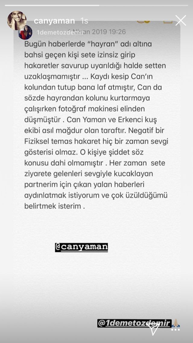 Demet Özdemir'den setteki şiddet iddiasını yalanlayan açıklama! Can Yaman'a sahip çıktı! 9