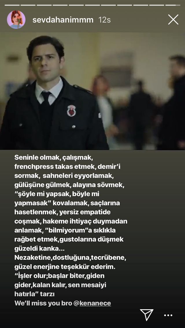 Avlu dizisinden ayrılan Kenan Ece'ye, Ceren Moray böyle veda etti... 7