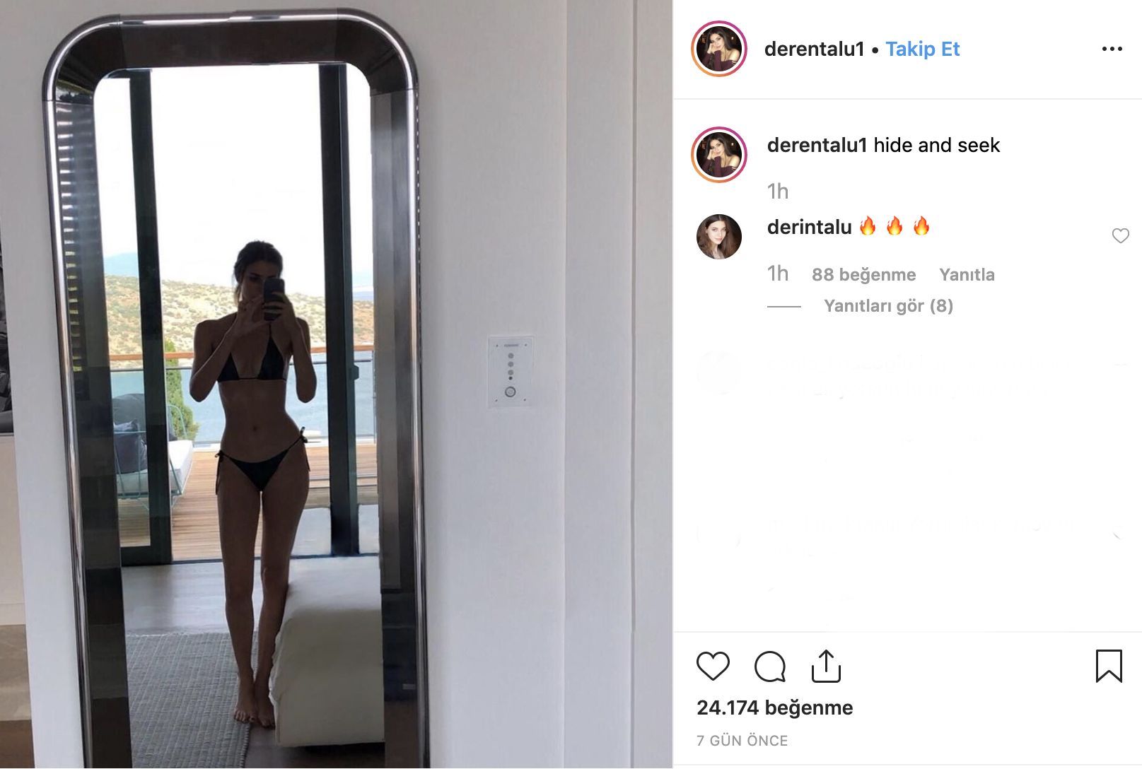 Defne Samyeli'nin kızları Derin ve Deren Talu'dan bikini şov! 8