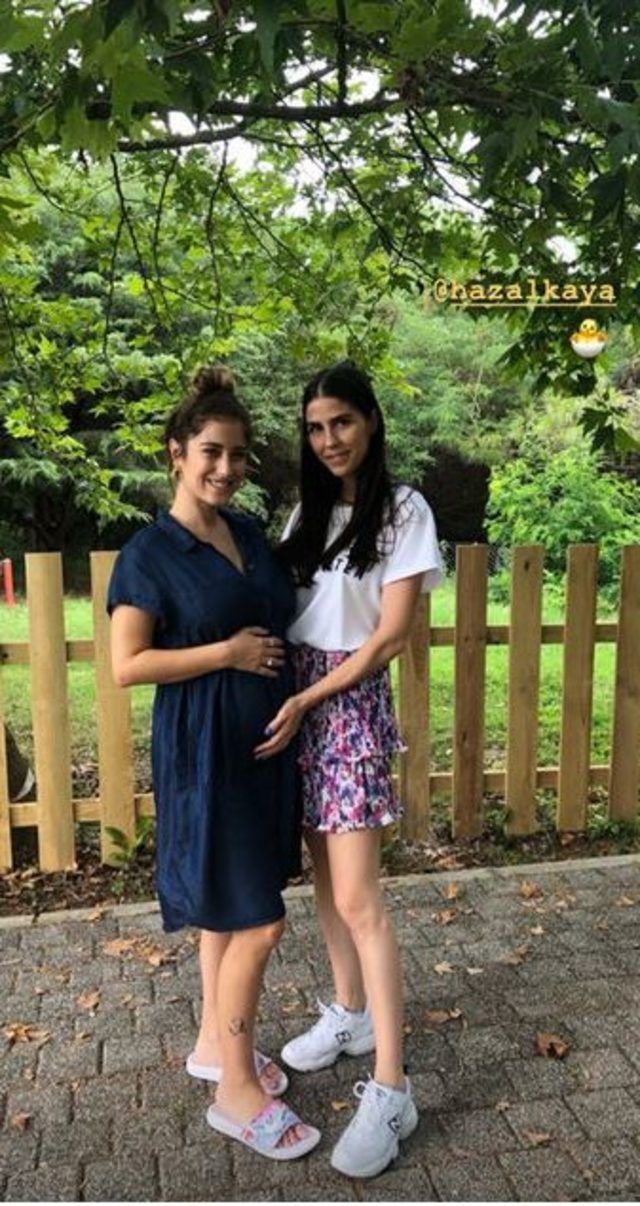 Hazal Kaya, 5 aylık hamile haliyle ilk kez ortaya çıktı! 7