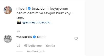 Nilperi Şahinkaya ile Kerem Bürsin instagram'da hasret giderdi! 8