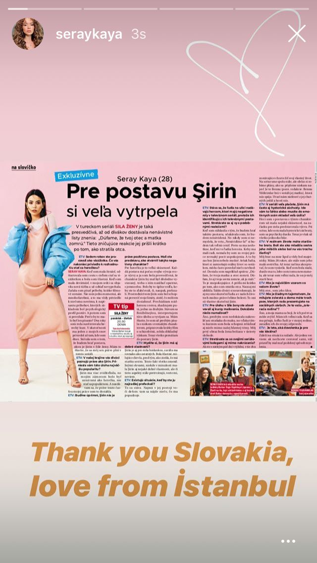 Kadın dizisinin Şirin'i Seray Kaya'ya Slovakya gazetesinden çok ilginç bir destek geldi! 9