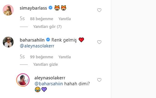 Aleyna Solaker paylaştı, Bahar Şahin ile Simay Barlas beğendi! 8