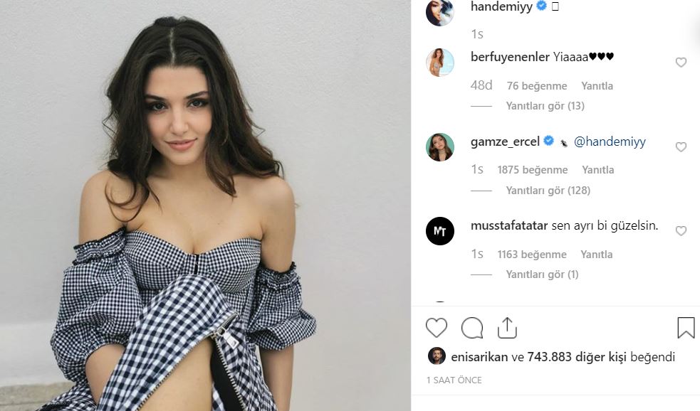 Hande Erçel'e beğeni çılgınlığının sınırları aşıldı! 9