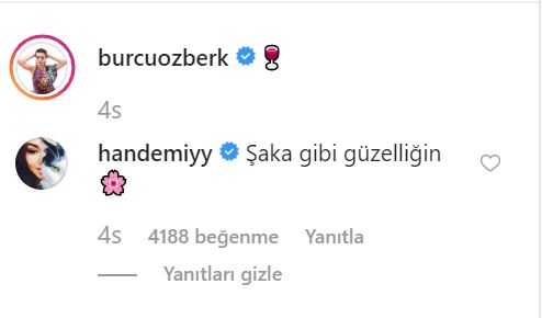 Burcu Özberk'in güzelliği Hande Erçel'in iltifatı sosyal medyada gündem oldu! 9