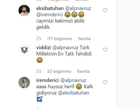 Alp Navruz ile Batuhan Ekşi ve İrem Derici'nin sosyal medya atışması gülmekten koparttı! 17
