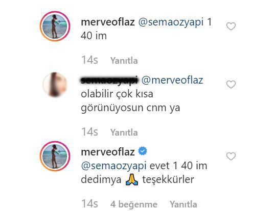 Merve Oflaz boyuna laf atan takipisini ti'ye aldı! 11