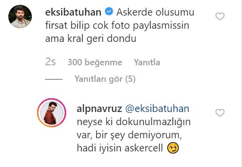 Alp Navruz'a rol arkadaşı Batuhan Ekşi'den olay gönderme! 11