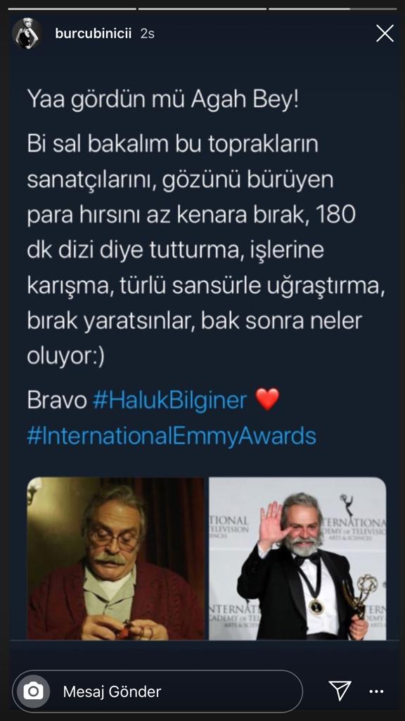 Burcu Binici'nin Haluk Bilginer göndermesi olay olur! 7