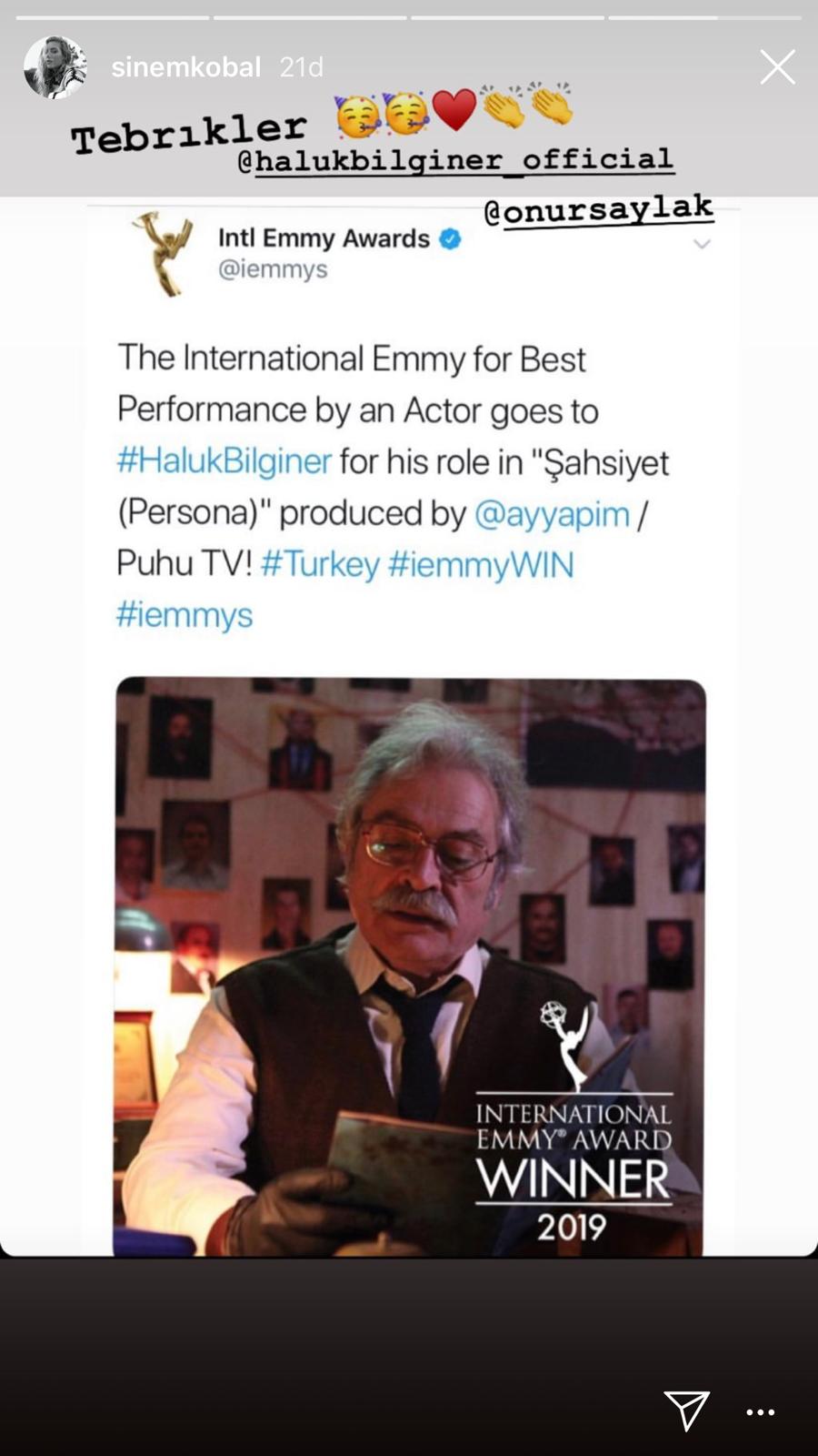 Ünlülerden Haluk Bilginer'in Emmy başarısına büyük destek geldi! 57