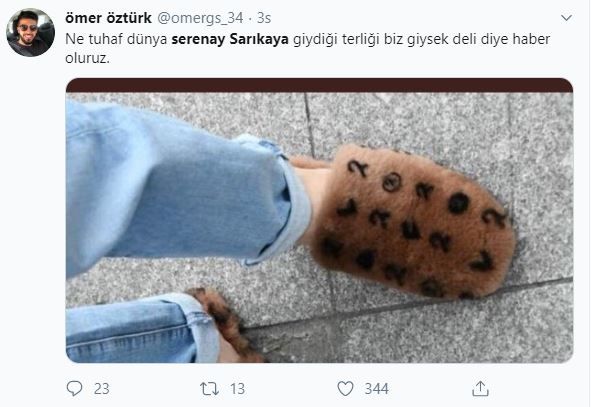 Serenay Sarıkaya'nın 7 bin TL'lik terliğini biz giysek, deli diye haber yaparlar! 12