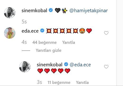 Eda Ece'nin bomba gibi bulduğu Sinem Kobal pozu! 8