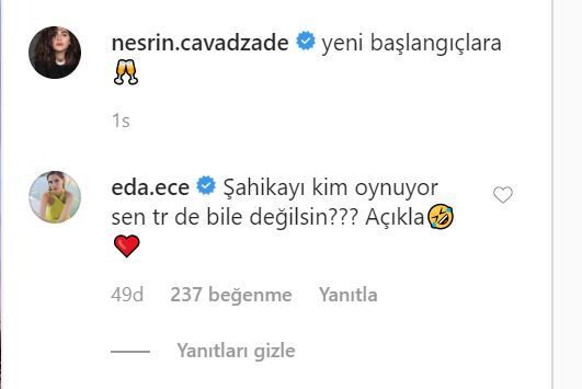 Eda Ece, Yasak Elma'daki arkadaşı Nesrin Cavadzade'yi gafil avladı! 8