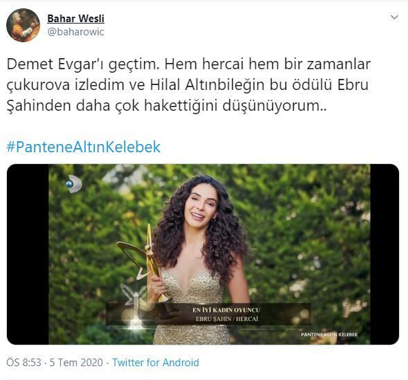 Altın Kelebek'te en iyi kadın oyuncu seçilen Ebru Şahin, büyük tartışma yarattı! 17