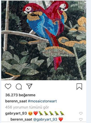 Beren Saat'in kuşlu paylaşımına İtalyan sanatçıdan kalp emojisi geldi! 7