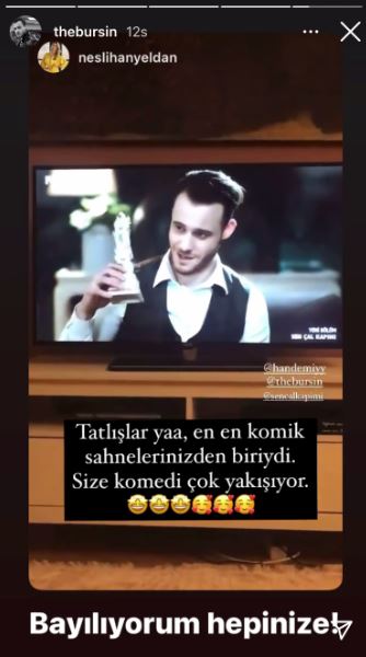 Sen Çal Kapımı dizisinde Hande Erçel ve Kerem Bürsin'in kahkahalar attıran sahnesine Neslihan Yeldan da bayıldı! 7