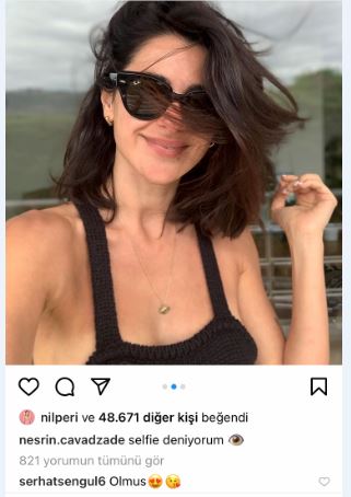 Nesrin Cavadzade, selfie çekmeye çalışırken, takipçilerini de güldürdü! 8