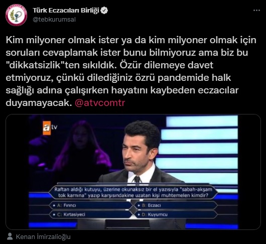 'Kim Milyoner Olmak İster'de öyle bir soru soruldu ki, eczacılar ayağa kalktı! 7