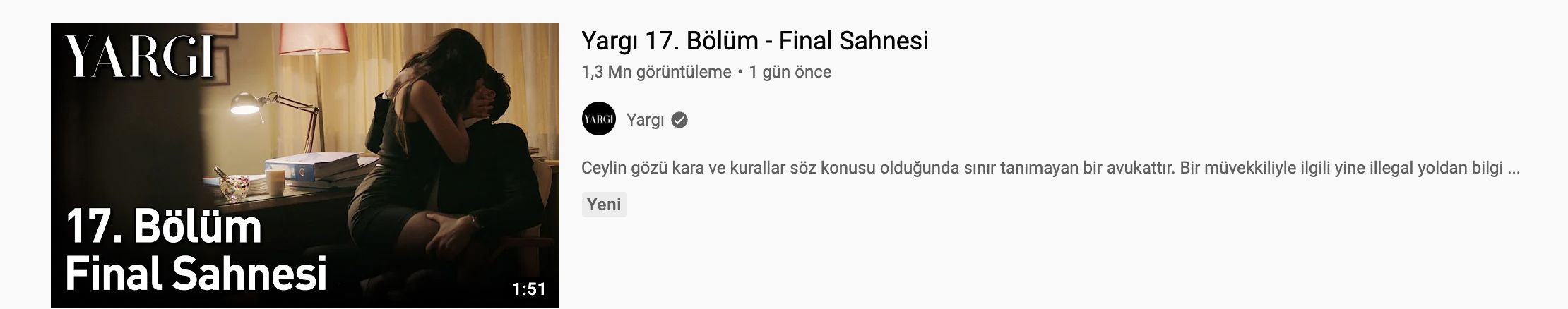 Yargı’nın çok beklenen o sahnesi izlenme rekoru kırdı! 60