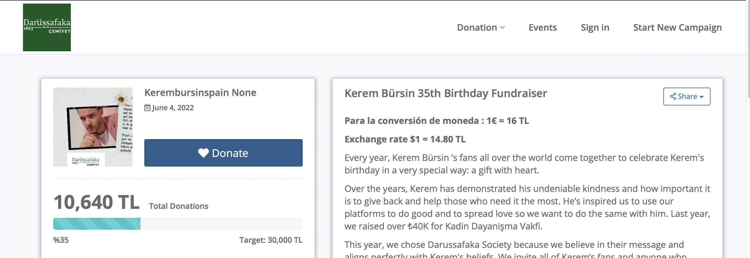 İspanyol hayranlarının Kerem Bürsin adına başlattığı Darüşşafaka’ya bağış kampanyası çığ gibi büyüyor! 43