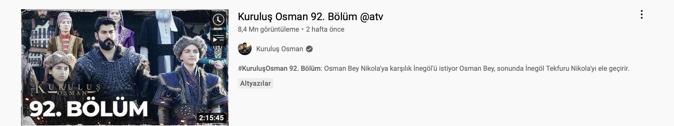 Kuruluş Osman’dan müthiş bir rekor! 89