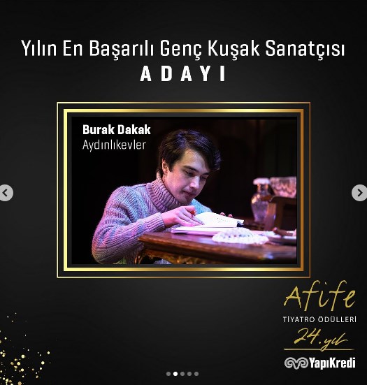 Çukur dizisinin Akın Koçovalı'sı Burak Dakak'a tiyatro sahnesindeki rolüyle gelen anlamlı ödül adaylığı!.. 7