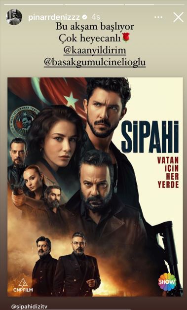 Pınar Deniz'den, sevgilisi Kaan Yıldırım'ın yeni dizisi Sipahi'ye destek! Yargı'dan ayrılan o ismi de unutmadı! 7
