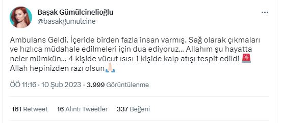 Başak Gümülcinelioğlu ile kocası Çağrı Çıtanak deprem sonrası hayat kurtarma mücadelesi sergiledi 3