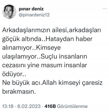 Yargı'nın Ceylin'i Pınar Deniz'in depremzedeler için malzeme aldığını bir hayranı görüp paylaştı... 4