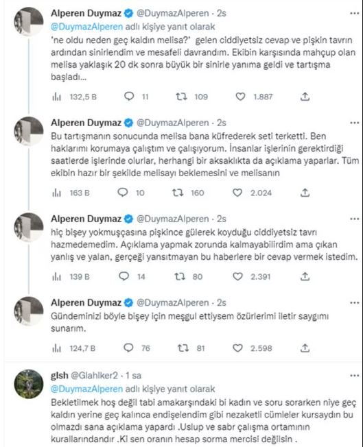 Alperen Duymaz'a atılan çamur, Ego dizi setindeki ilk tartışmanın yeniden hatırlanmasına yol açtı! 9