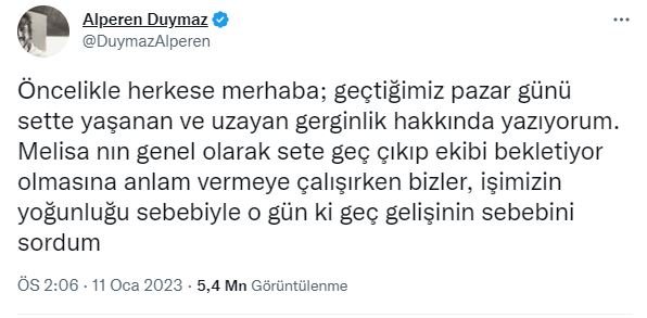 Alperen Duymaz ile Melisa Aslı Pamuk arasındaki set kavgası ne gereksiz bir gündem oluşturdu! 9