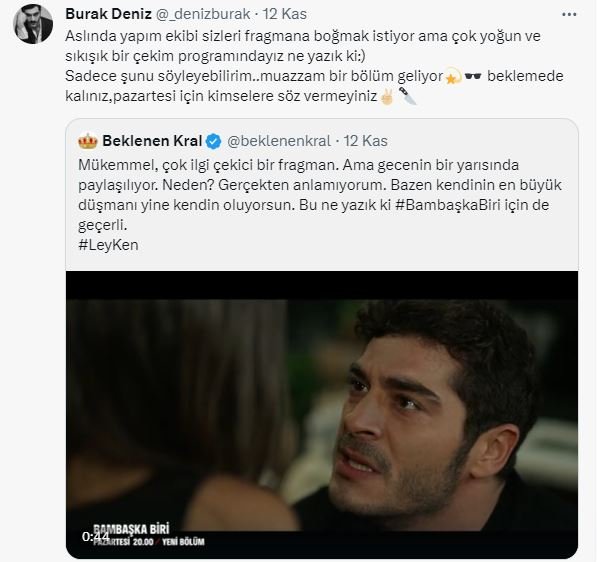 Burak Deniz'in sosyal medya çabaları da Bambaşka Biri dizisinin reytinglerini artırmaya yetmedi! 7
