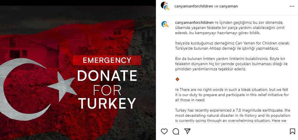 Can Yaman, deprem felaketinde sonrası hayranlarını yardım için seferber etti! 1 Can Yaman, deprem felaketinde sonrası hayranlarını yardım için seferber etti! 1