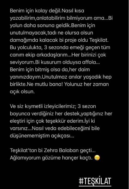Çağlar Ertuğrul'dan sonra Deniz Baysal'ın da ayrılığı Teşkilat dizisinde köklü bir değişikliğin habercisi! 8