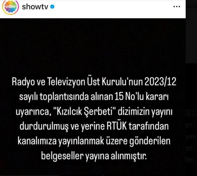 Kızılcık Şerbeti dizisinin yayınının durdurulmasına ünlü isimler de tepki gösterdi! 10 Kızılcık Şerbeti dizisinin yayınının durdurulmasına ünlü isimler de tepki gösterdi! 10