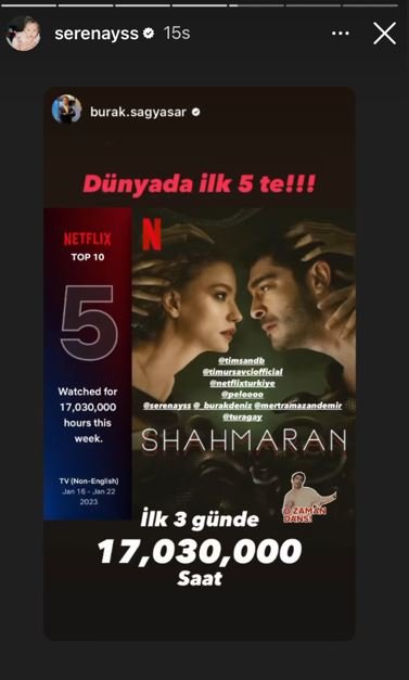 Şahmaran dizisi, Netflix'te başarıdan başarıya koşuyor! Ünlü isimlerden tebrik yağıyor... 10 Şahmaran dizisi, Netflix'te başarıdan başarıya koşuyor! Ünlü isimlerden tebrik yağıyor... 10