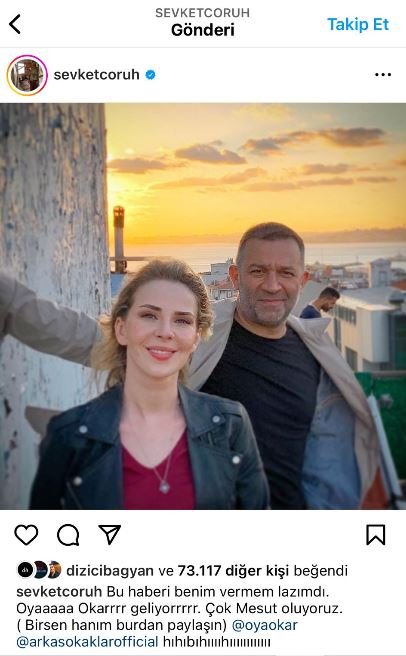Şevket Çoruh'un Oya Okar paylaşımı ile, Arka Sokaklar dizisi hayranlarının hayali gerçek oldu! 7 Şevket Çoruh'un Oya Okar paylaşımı ile, Arka Sokaklar dizisi hayranlarının hayali gerçek oldu! 7