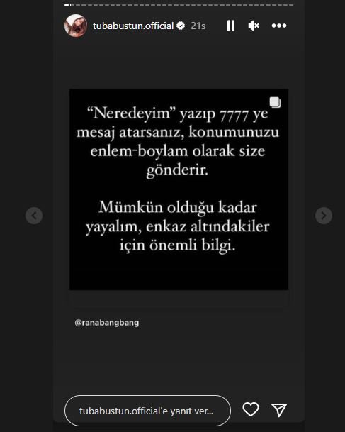 Tuba Büyüküstün, instagram hesabını depremden etkilenenlere açarak örnek oldu! 9 Tuba Büyüküstün, instagram hesabını depremden etkilenenlere açarak örnek oldu! 9