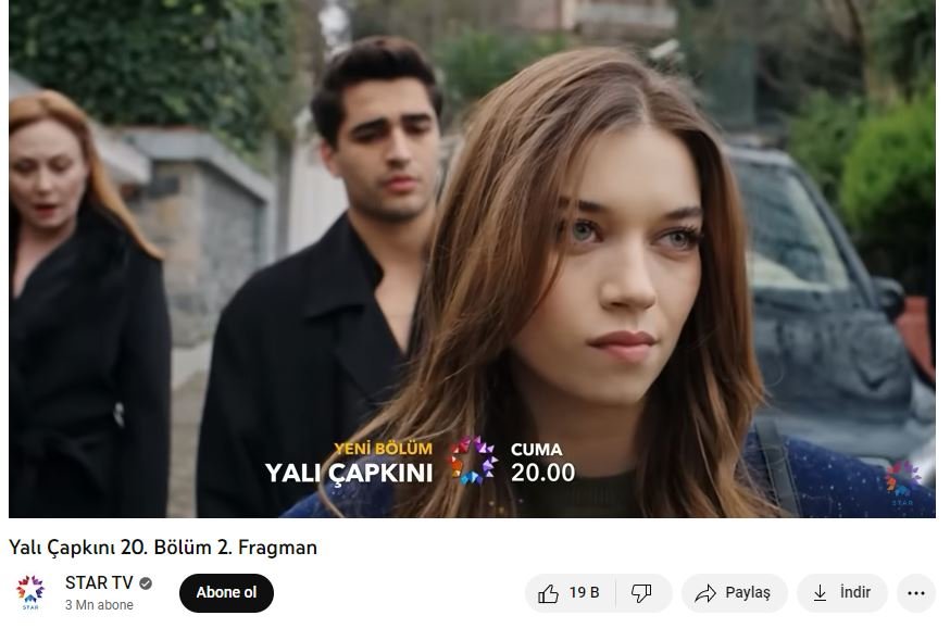 Yalı Çapkını, 20. bölüm 2. fragmanıyla Youtube'da şaşırtıcı bir rekora imza attı! 8