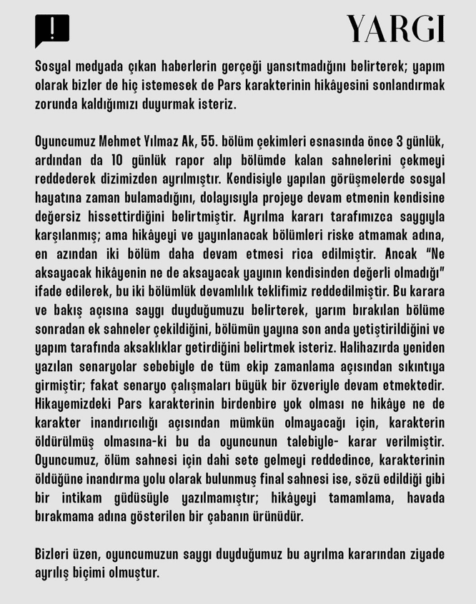 Mehmet Yılmaz Ak'ı suçlama tavrı Yargı dizisine kaybettirir! 19