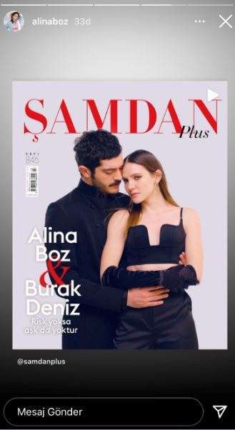 Gel de düşme bu poza! Maraşlı ile aynı dizide buluşan Alina Boz ve Burak Deniz'den 'Yılın dizi çifti biziz' pozu! 8