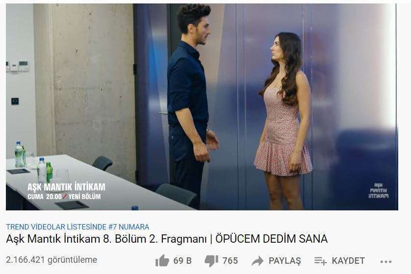 Aşk Mantık İntikam dizisinde 12 saatte 2 milyon başarısı! 7 Aşk Mantık İntikam dizisinde 12 saatte 2 milyon başarısı! 7