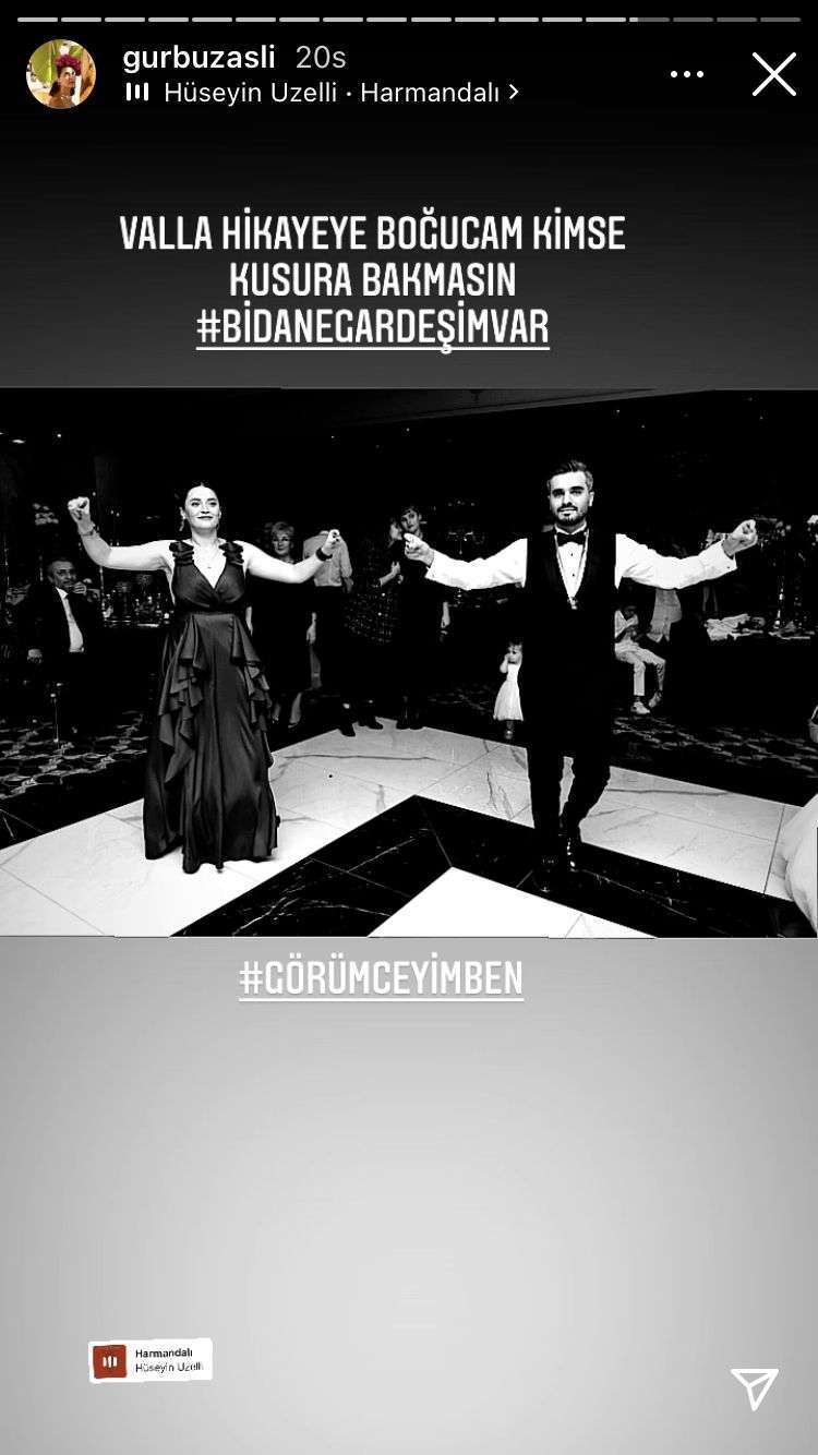 Aslıhan Gürbüz, kardeşinin düğününde giydiği elbise ile göz kamaştırırken, görümceliğini de ilk günden konuşturdu! 11