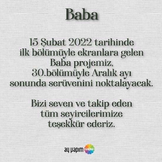 Baba dizisi için alınan final kararı kimseyi şaşırtmadı! 7
